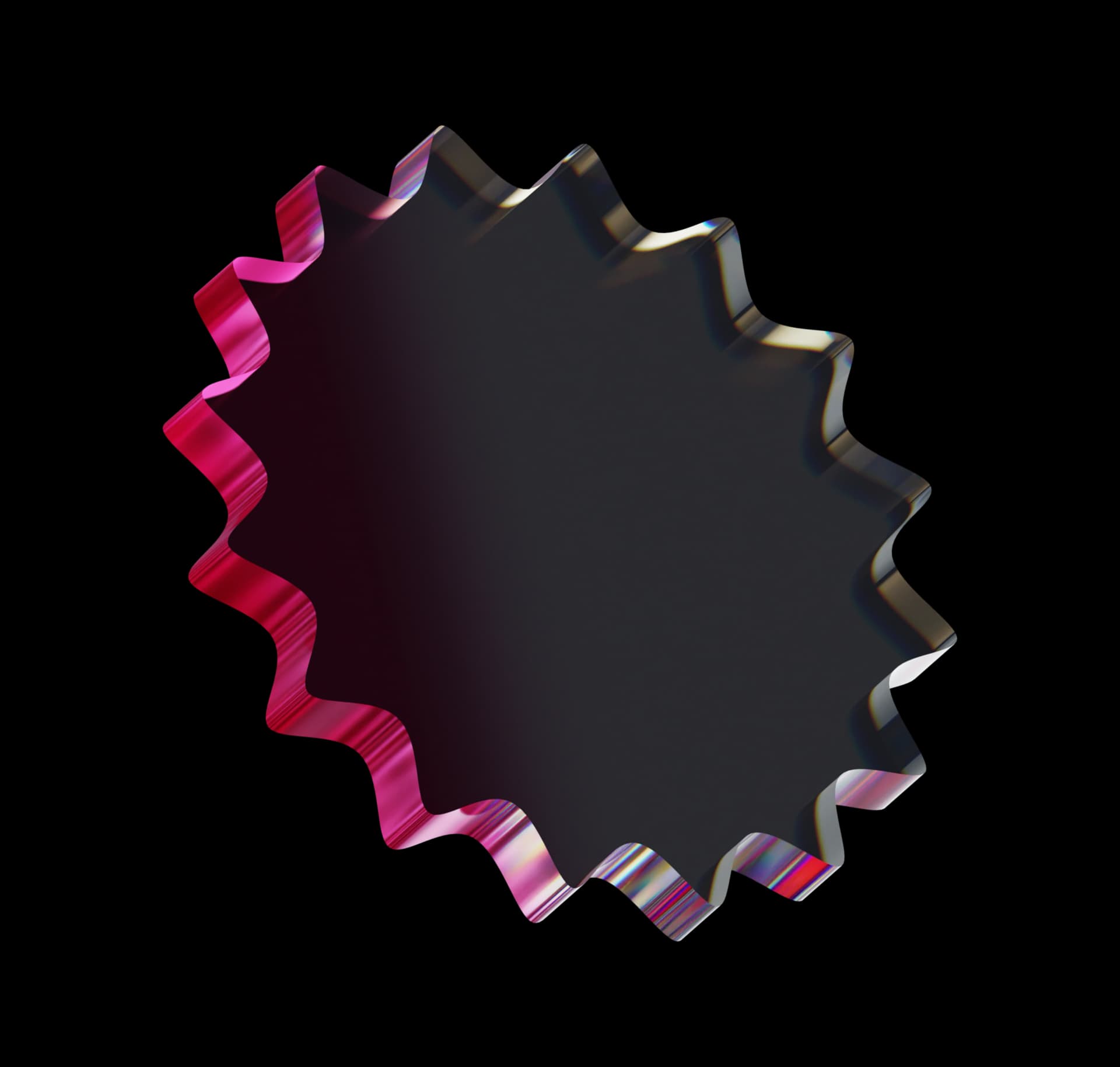 Decorative glass shape